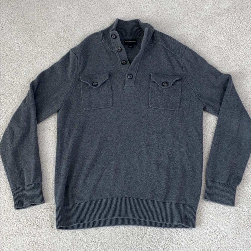 Banana republic officers sweater gray size large